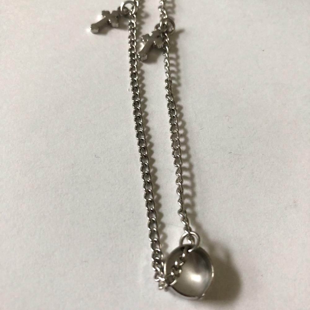 Silver Cross Dangle Earring - Picture 4 of 5